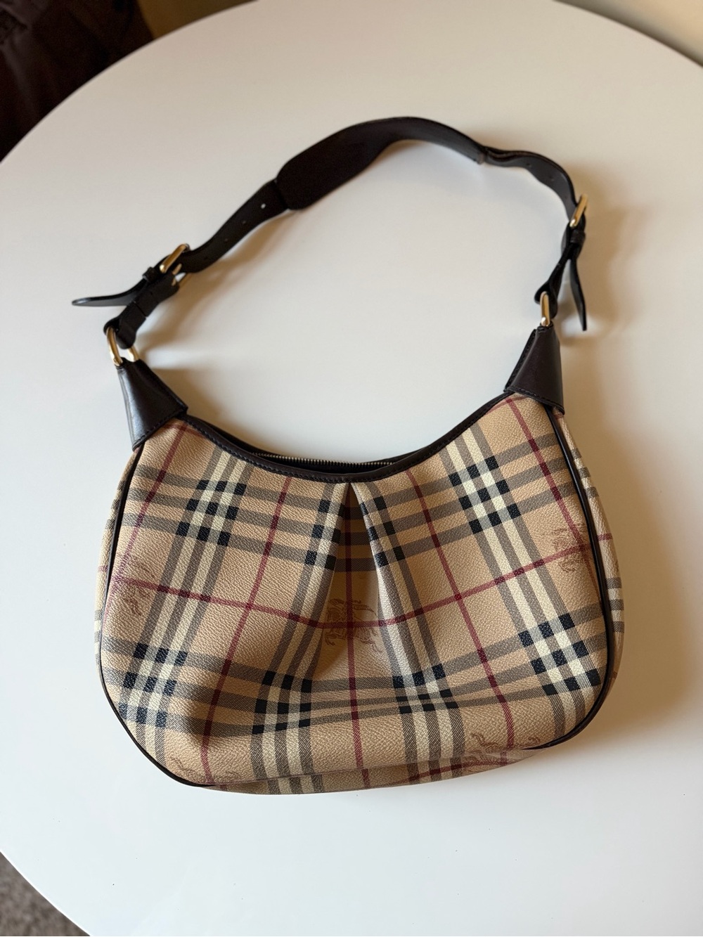 Vintage Burberry Haymarket Check Rydal Hobo Bag 🤎